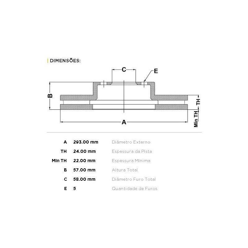 Disco De Freio Dianteiro Subaru Forester Xt 2.5 Turbo 09/12