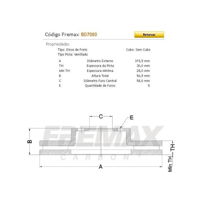 Disco De Freio Dianteiro Subaru Tribeca 3.6 2008 A 2012