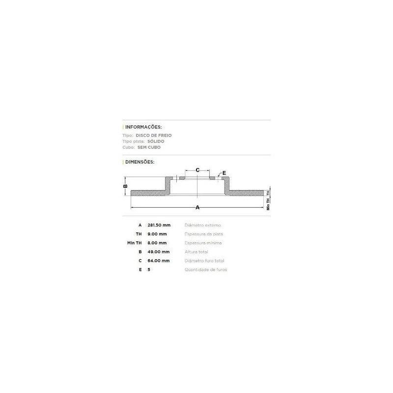 Disco De Freio Traseiro Hrv 1.8 2016