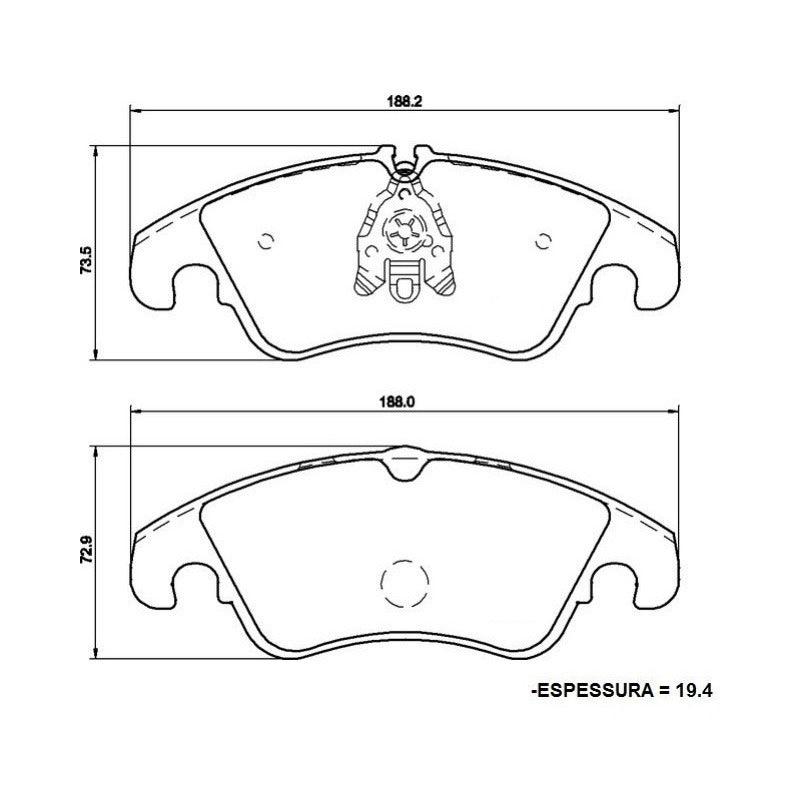 Jogo Pastilha Freio Dianteira Bosch Cerâmica Audi A5 2011