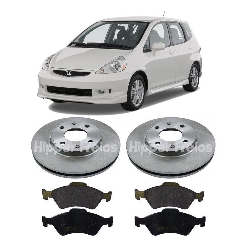 Kit Freio Disco Pastilha Honda Fit 2004 2005 2006 2007 2008