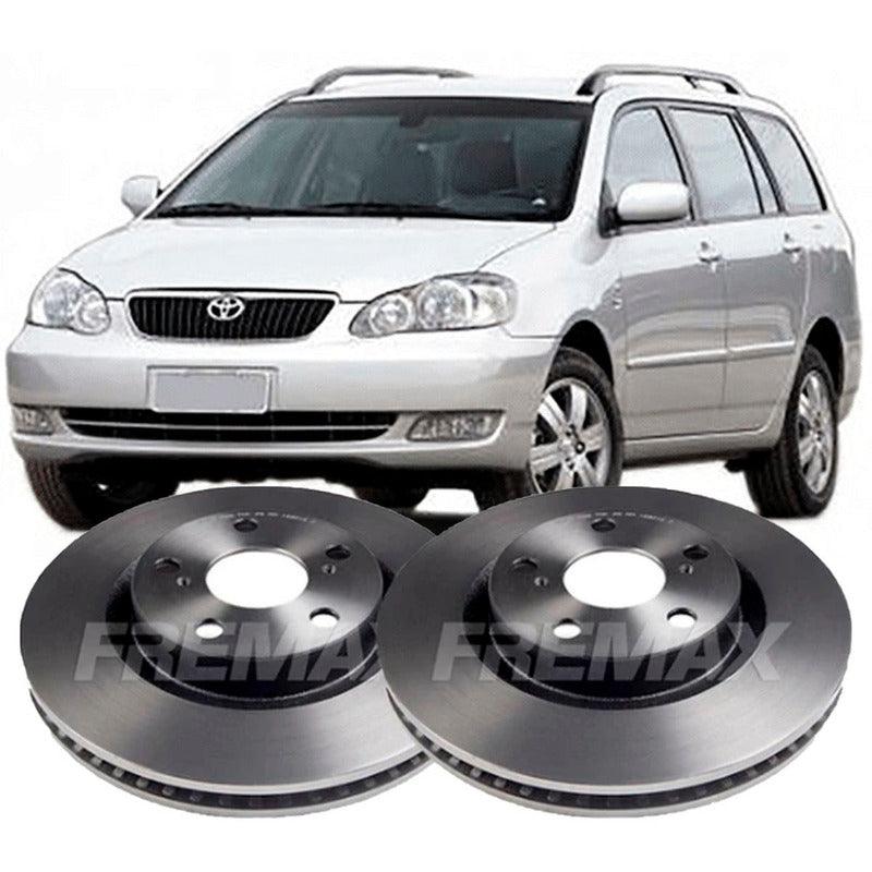 Par Disco De Freio Dianteiro Toyota Fielder 1.8 2005 A 2008