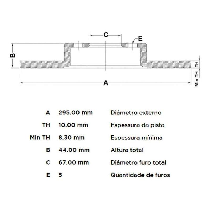 Par Disco Freio Mercedes Gla200 15 A 17 Tras Sólido Fremax
