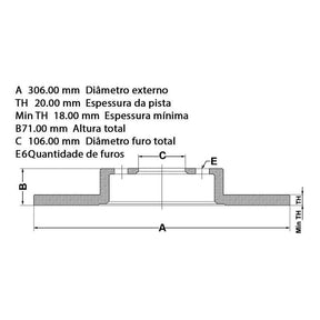 Disco De Freio Par Traseiro Troller T4 2003 Fremax Bd1033