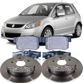 Disco Freio + Pastilha Traseira Sx4 2.0 2006 A 2015