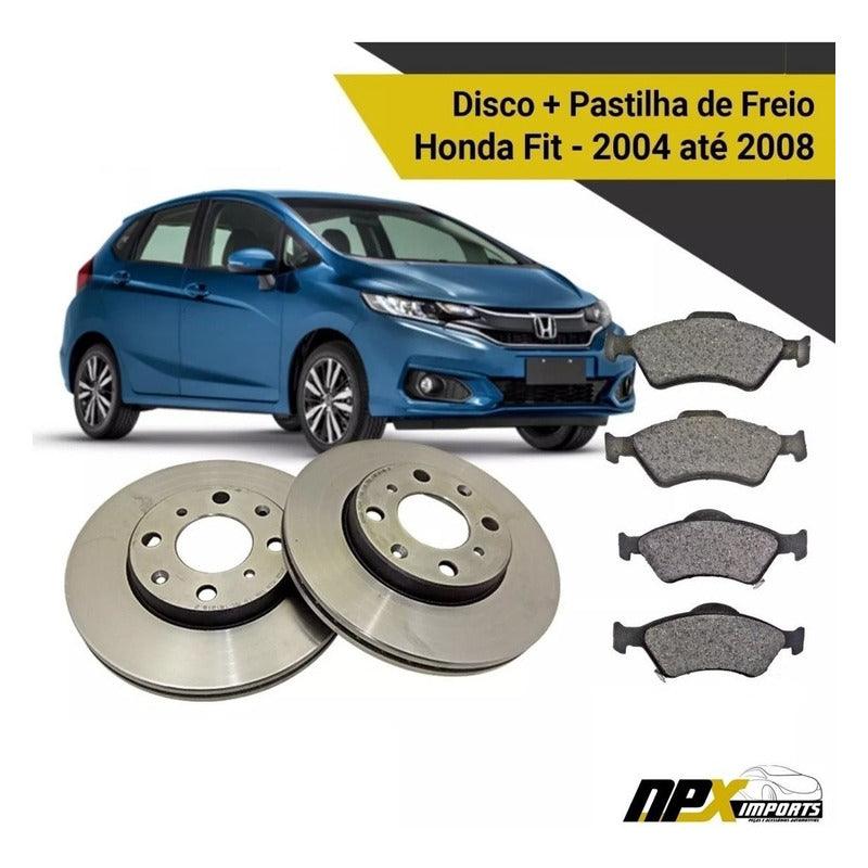 Kit Freio Disco Pastilha Honda Fit 2004 2005 2006 2007 2008