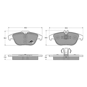 Kit Pastilha Freio Mercedes Benz Classe C 2007 A 2014 Trw