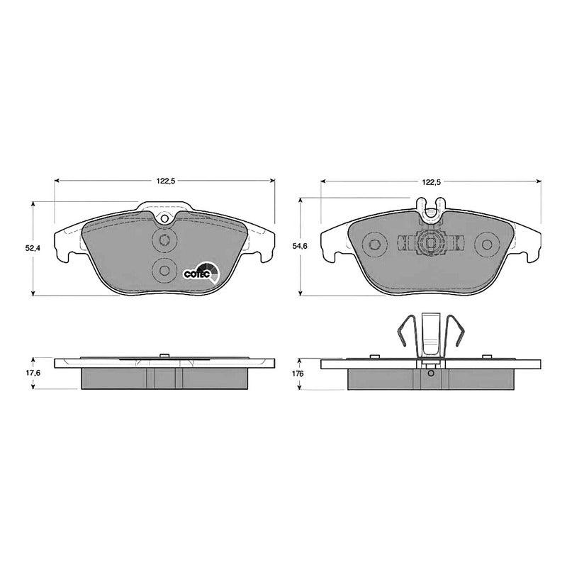 Kit Pastilha Freio Mercedes Benz Classe C 2007 A 2014 Trw