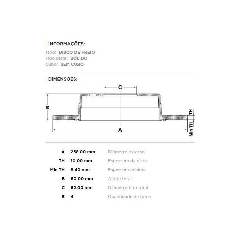 Par Disco De Freio Dianteiro Bmw 120i E87 2003 A 2007