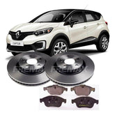 Par Disco+pastilha Freio Dianteiro Captur 2.0 16v + Brinde