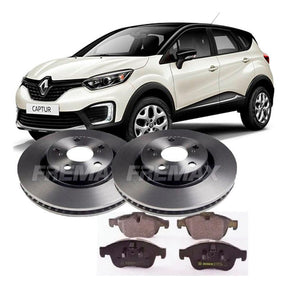 Par Disco+pastilha Freio Dianteiro Captur 2.0 16v + Brinde