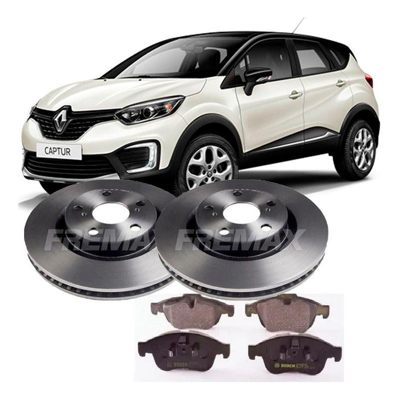 Par Disco+pastilha Freio Dianteiro Captur 2.0 16v + Brinde