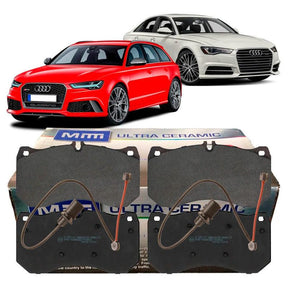 Pastilha Ceramica Dianteira + Sensor Rs6 A6 A8 2012 A 2018