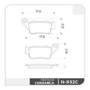 Pastilha Freio Ceramica Traseira Bmw F 800 Gs Cobreq N932c